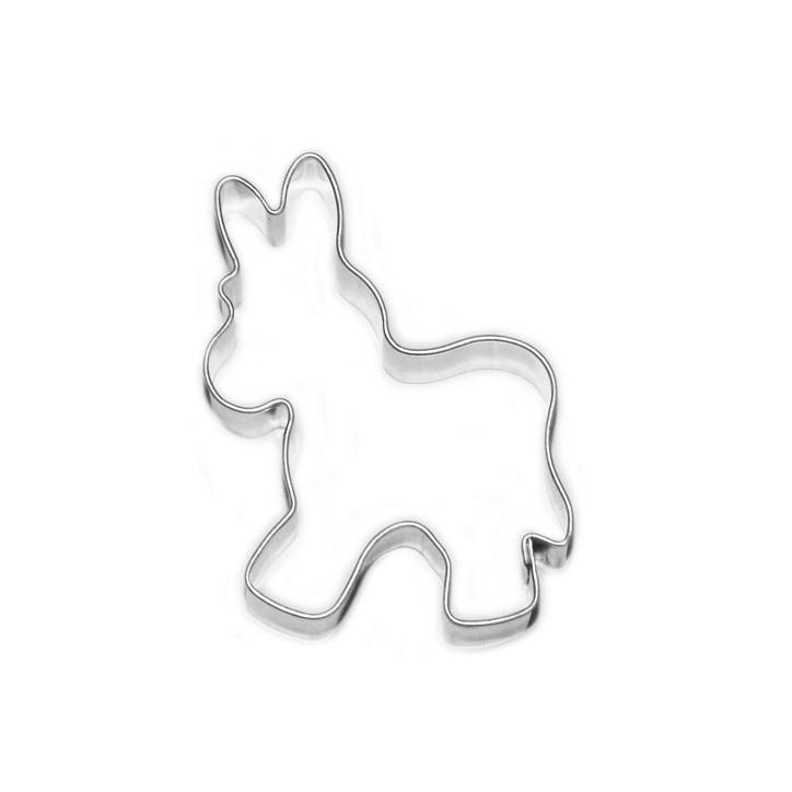 Donkey Cookie Cutter 47 x 37 mm – Stainless Steel Farm-Themed Cutter
