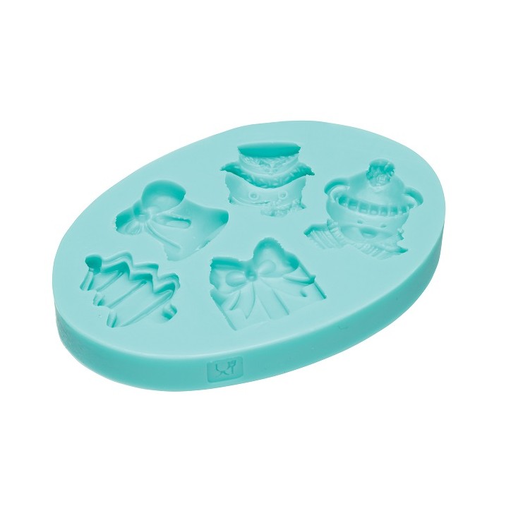KitchenCraft Christmas Silicone Mould – 5 Designs for Festive Decorations
