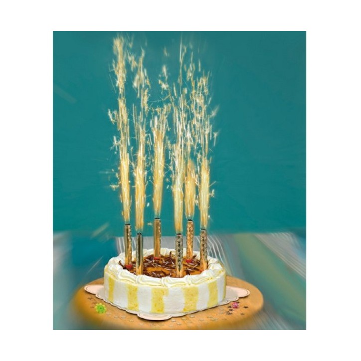 Kuchenvulkan Traumstern, 4 Stück – Funkelnde Torten-Dekoration