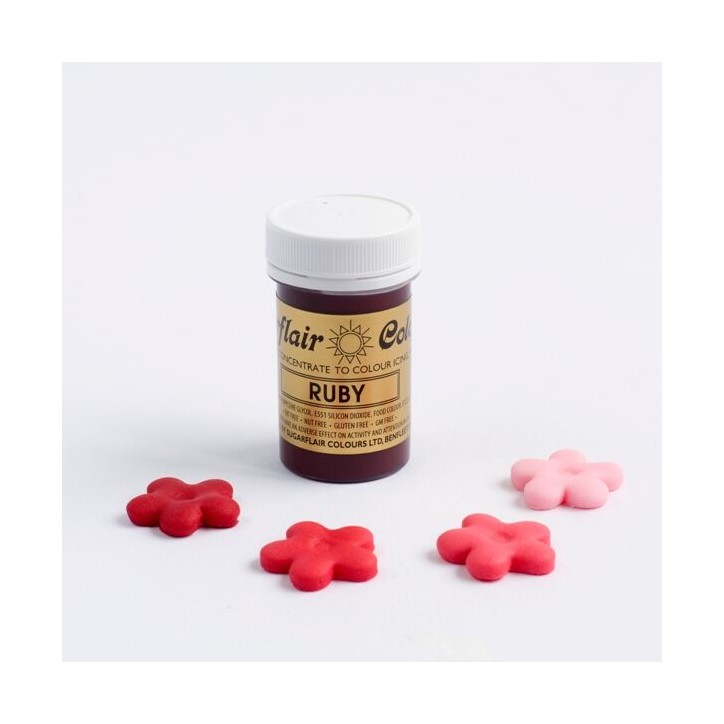 Sugarflair Food Colouring Ruby Red – 25 g Spectral Paste for Fondant & Buttercream Sugarflair Food Colouring Ruby Red – 25 g Spectral Paste for Fondant & Buttercream