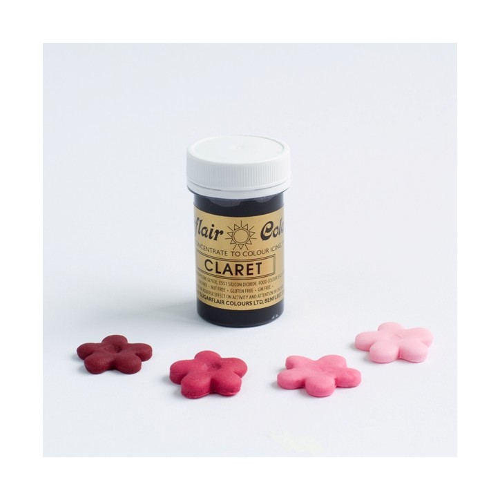 Sugarflair Lebensmittelfarbe Claret Pink – 25 g Spektralfarbe für Fondant & Marzipan