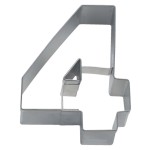 Städter 4 Number Cookie Cutter, 6.5cm