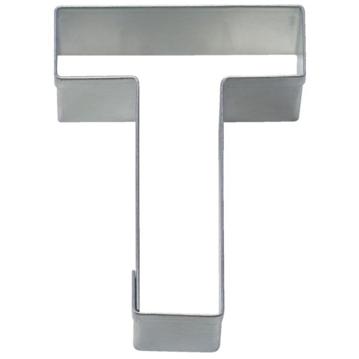 Städter "T" Letter Cookie Cutter, 6.5 cm – Create Perfect T-Shaped Cookies Städter "T" Letter Cookie Cutter, 6.5 cm – Create Perfect T-Shaped Cookies