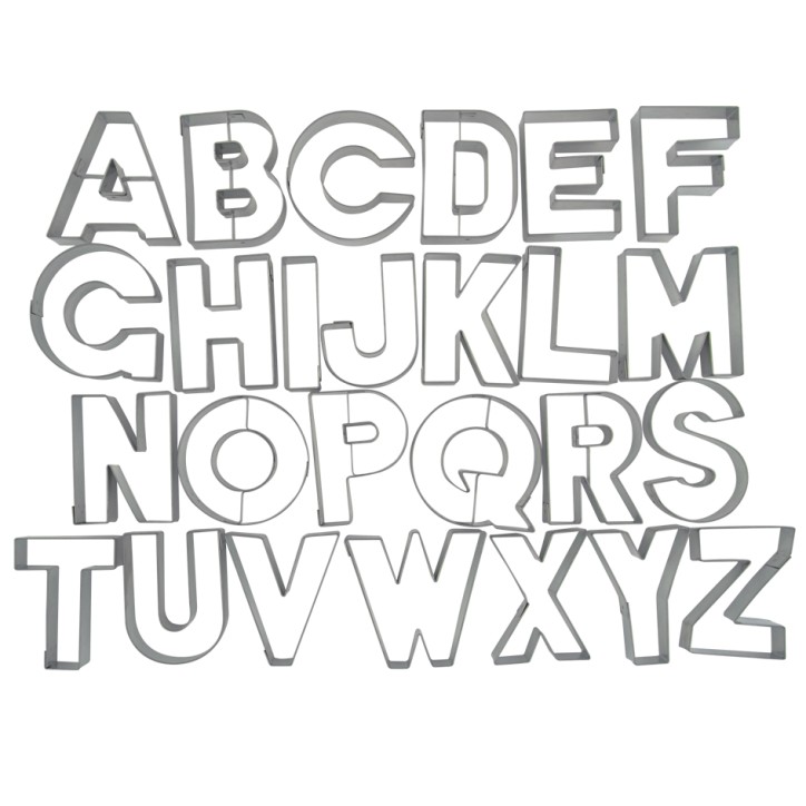 Städter Buchstaben Ausstecher Set A-Z, 26-teilig – Für personalisierte Torten und Dekorationen