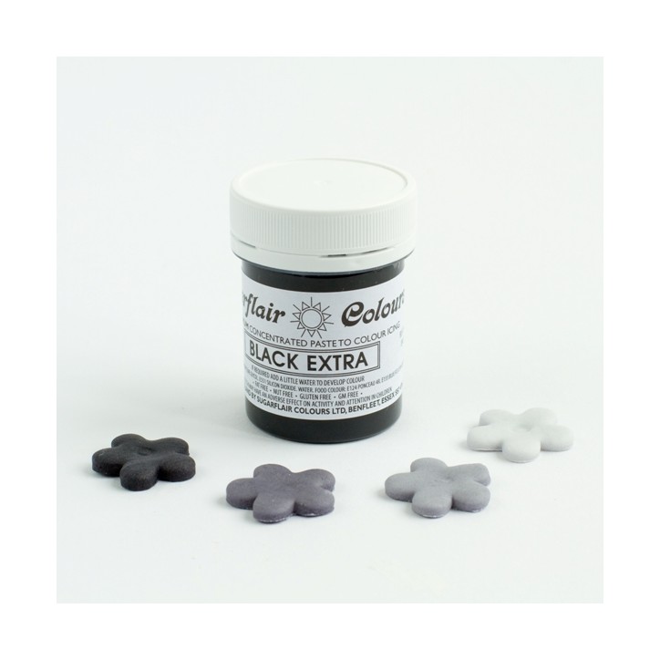 Sugarflair Maximum Concentrated Paste Colour Black Extra – 42 g extra starke Lebensmittelfarbe
