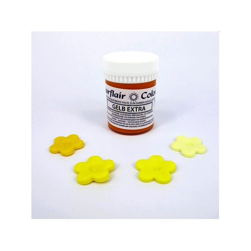 Sugarflair Lebensmittelfarbe Paste Extra Gelb - Yellow Extra, 42g