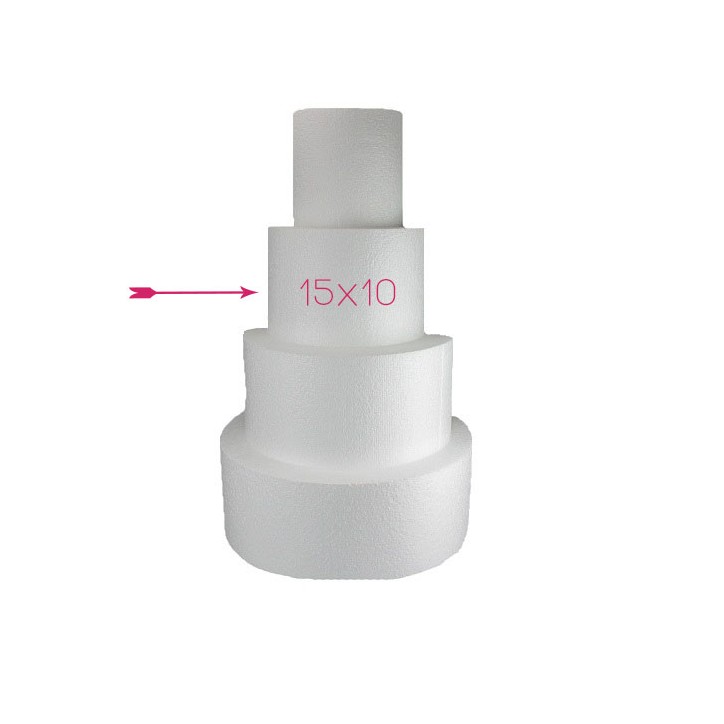 15x10cm Round Cake Dummy – Ideal for Multi-Layer Cakes and Decorations