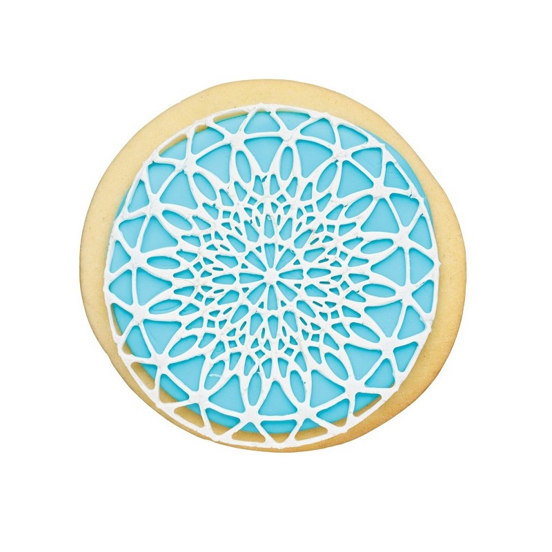 Sweetly Does It Mini Geometric Sugar Lace Mat Round Silicone, 8.5cm