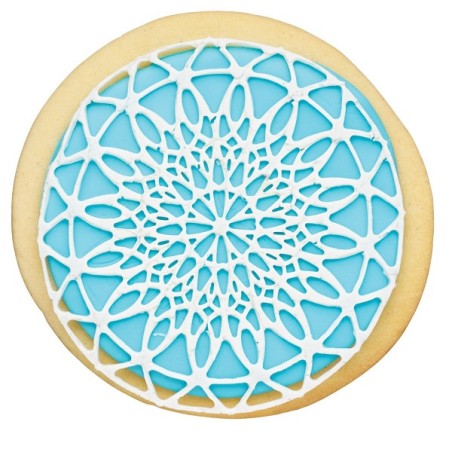 Sweetly Does It Mini Geometric Sugar Lace Mat Round Silicone, 8.5cm