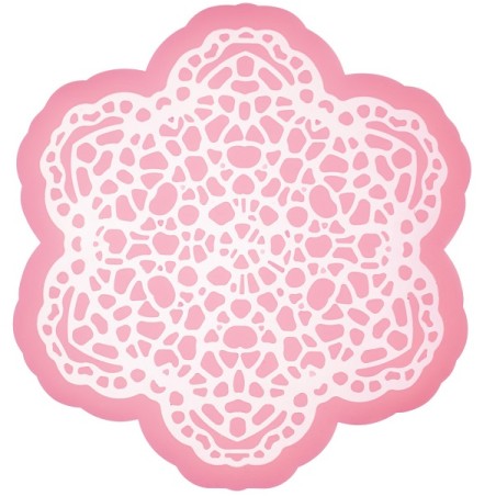 Sweetly Does It Mini Fiori Sugar Lace Mat Round Silicone, 8.5cm