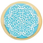 Sweetly Does It Mini Fiori Sugar Lace Mat Round Silicone, 8.5cm