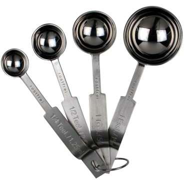 Städter Stainless Steel Measuring Spoon Set (4 pcs) – Precision for Baking & Cooking | Bakeria