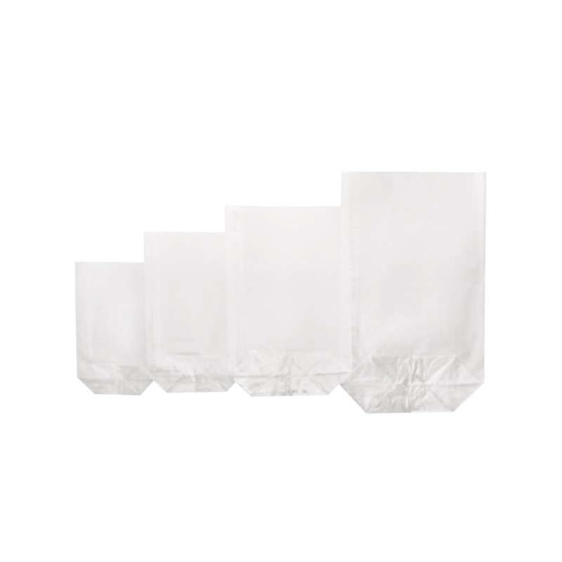 9.5x16cm Clear block bottom bags, 10 pcs