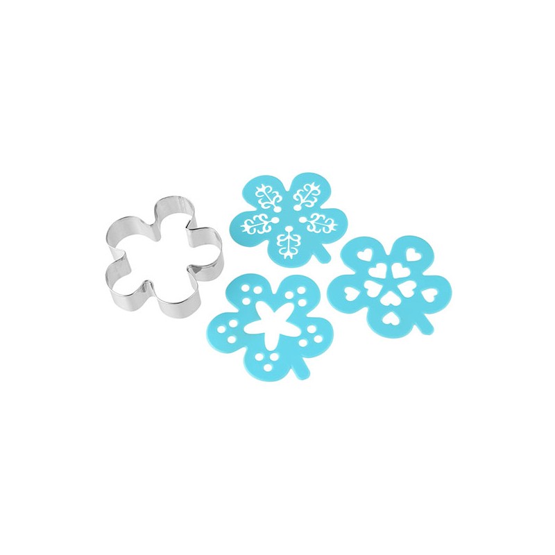 Zenker Flower Cookie Cutter with 3 stencils
