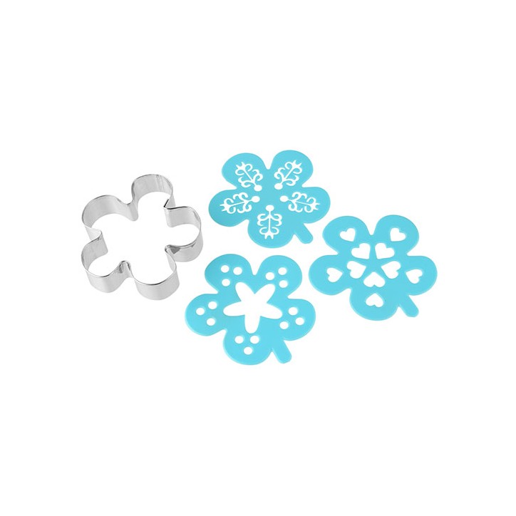 Zenker Flower Cookie Cutter with 3 stencils Zenker Flower Cookie Cutter with 3 stencils