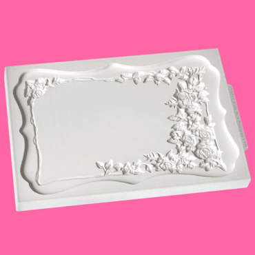 Katy Sue Designs Rose Border Plaque Silicone Mould