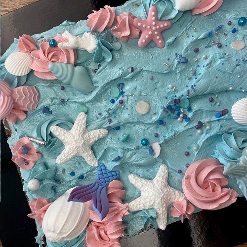 Mermaid Brownie Cake