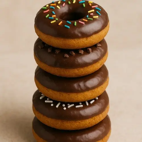 Leckere Schoko-Donuts aus dem Ofen