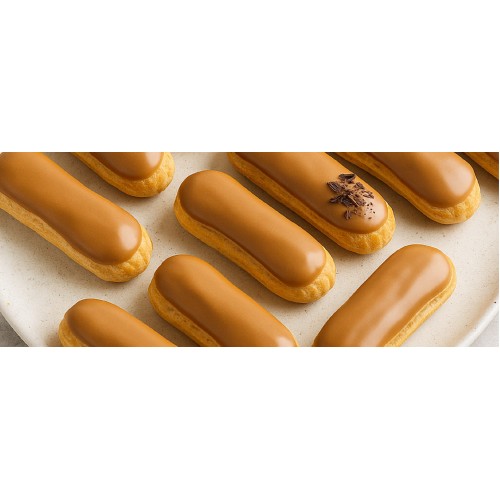 Kaffee-Eclairs mit Kaffeefondant-Glasur