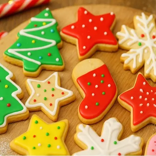 Weihnachtliche Zuckerkekse