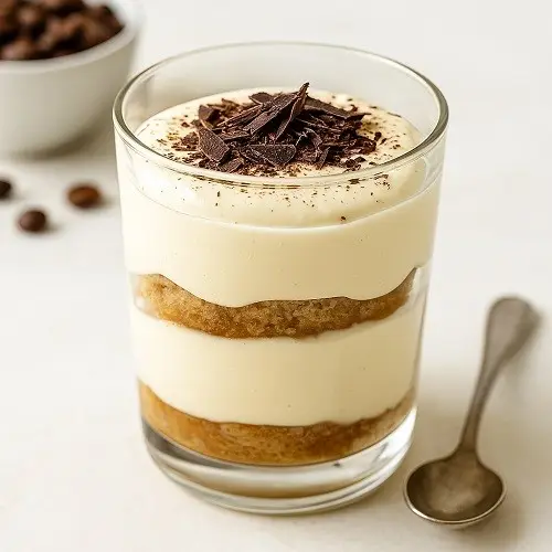Eiskaffee-Dessert im Glas