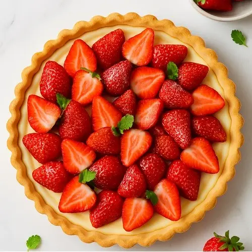 Vanille-Erdbeer-Tarte