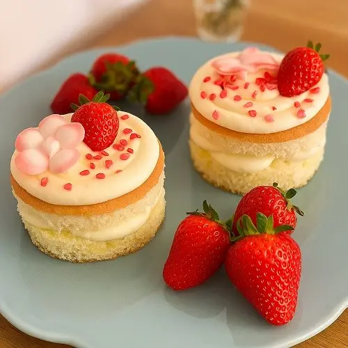 Minitörtchen mit Swiss Creme & Erdbeeren