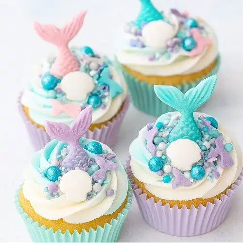 Meerjungfrauen-Cupcakes