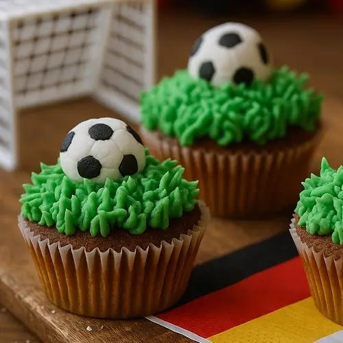 Fussball Vanille Cupcakes