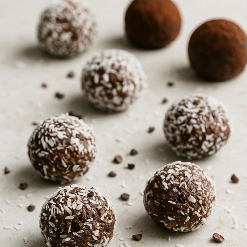 Energy Balls mit Kakao Nibs & Datteln