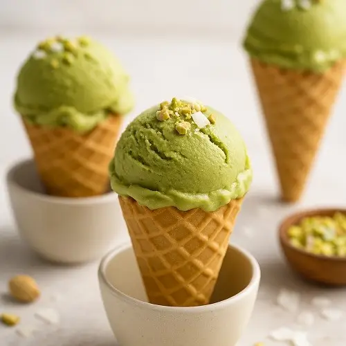 Matcha-Kokos-Eis (vegan)