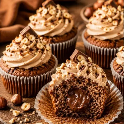 Haselnuss-Cupcakes mit Gianduja-Kern