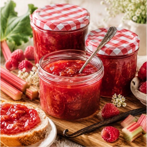 Rhabarber-Himbeer-Konfitüre – fruchtiger Frühlingsgenuss im Glas