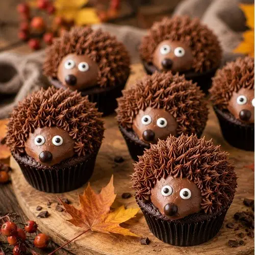 Igel-Cupcakes mit Schokoladen-Buttercreme