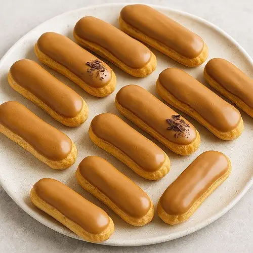 Kaffee-Eclairs mit Kaffeefondant-Glasur