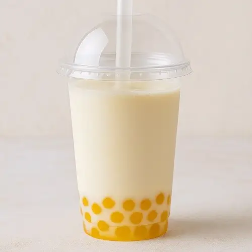 Tropical Coconut Bubble Tea mit Mango-Perlen