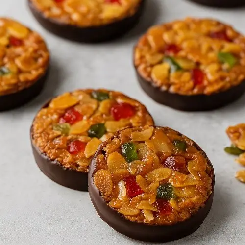 Florentiner Tartelettes mit Schokolade & kandierten Früchten