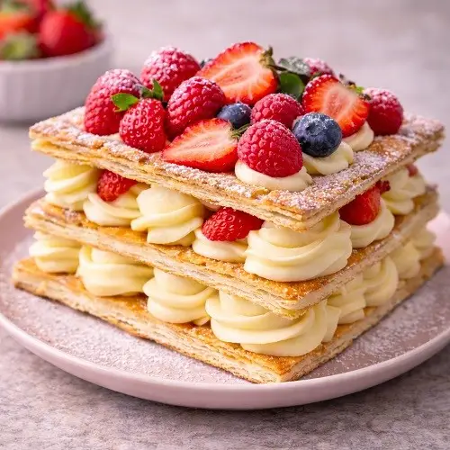 Erdbeer Mille-Feuille mit Swiss Cream