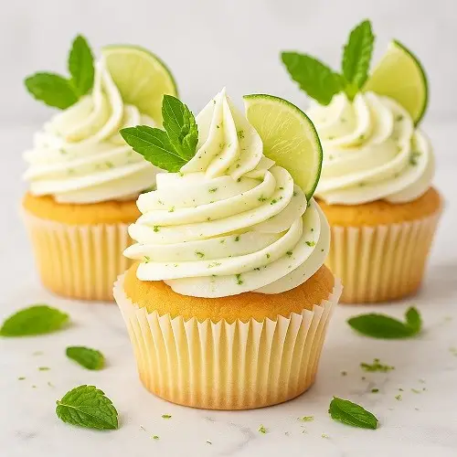Mojito Cupcakes mit Limette, Minze & Rum-Frosting