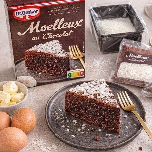 Dr. Oetker Moelleux au Chocolat Backmischung: Saftiger Schokoladenkuchen – schnell und einfach gebacken