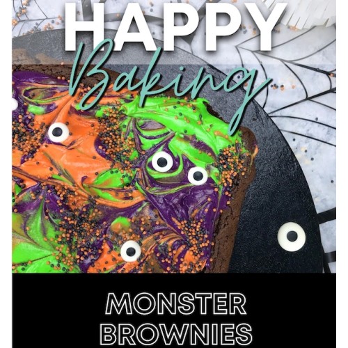 Monster Brownies für Halloween