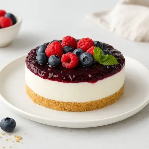 No-Bake Cheesecake mit Beeren