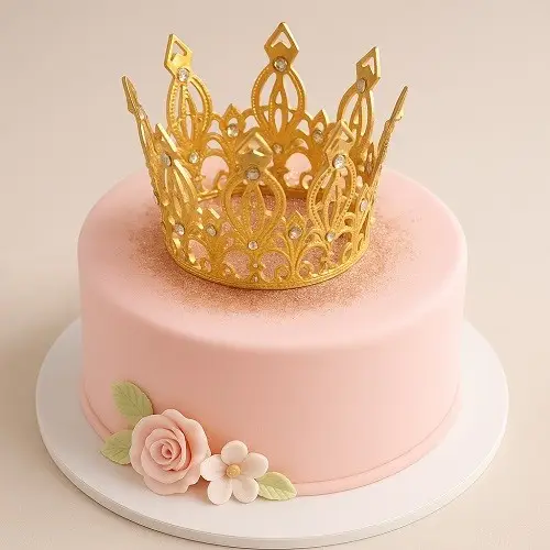 Princess Cake mit Glitzer und Krönchen