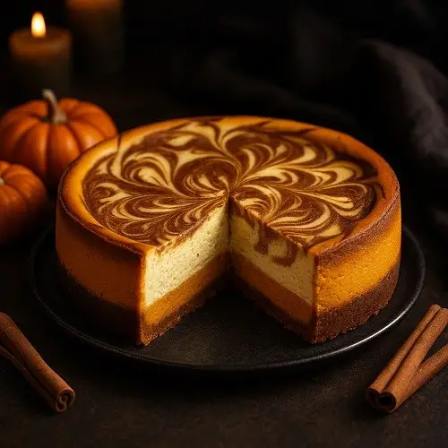 Kürbis Cheesecake mit Zimtswirl