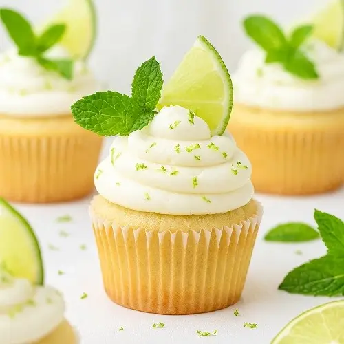 Mojito Cupcakes mit Limette, Minze & Rum-Frosting