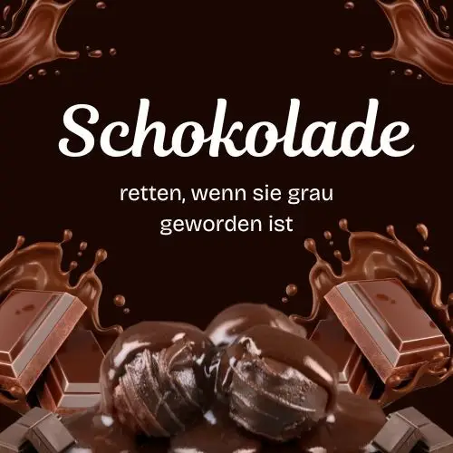 Schokolade retten, wenn sie grau geworden ist